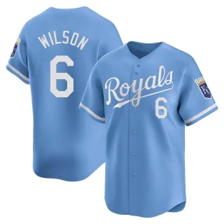 Limited Men's Willie Wilson Kansas City Royals Alternate Jersey - Light Blue