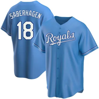 Bret Saberhagen Signed Kansas City Royals Jersey Inscribed 2x CY (JS –