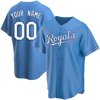 Custom 00 Kansas City Royals 2022-23 Gray Men's Jersey - Bluefink