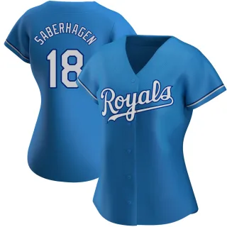 Replica Women's Bret Saberhagen Kansas City Royals Alternate Jersey - Light Blue