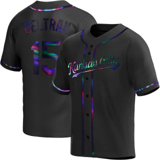 Replica Youth Carlos Beltran Kansas City Royals Alternate Jersey - Black Holographic